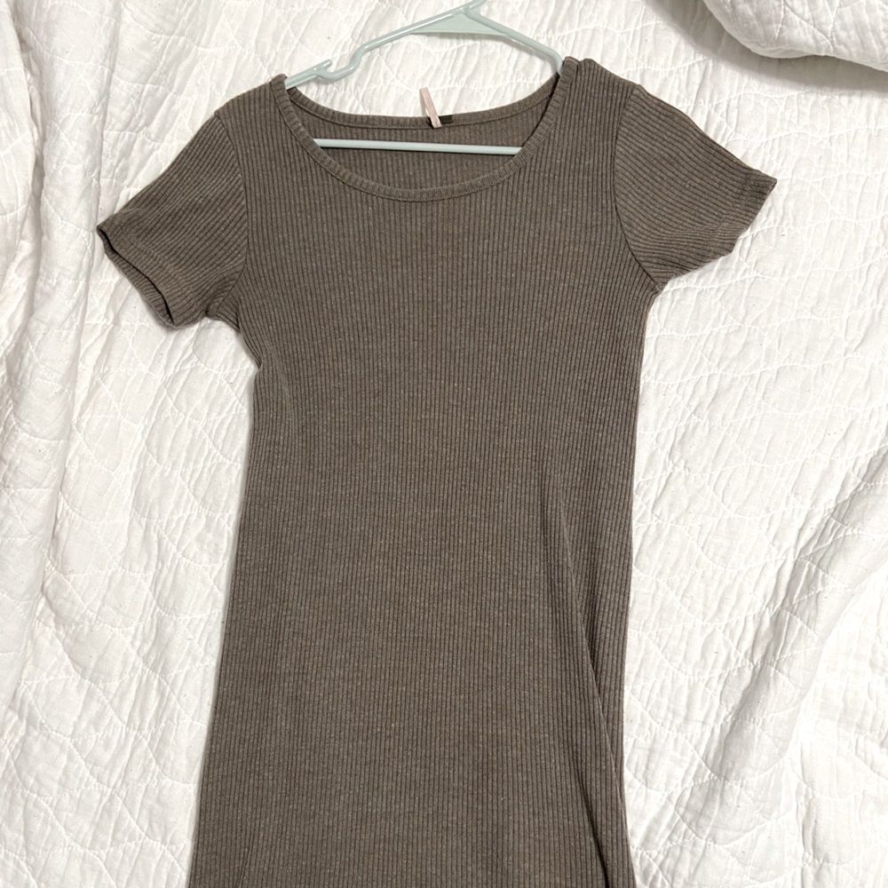 Taupe Midi-Dress